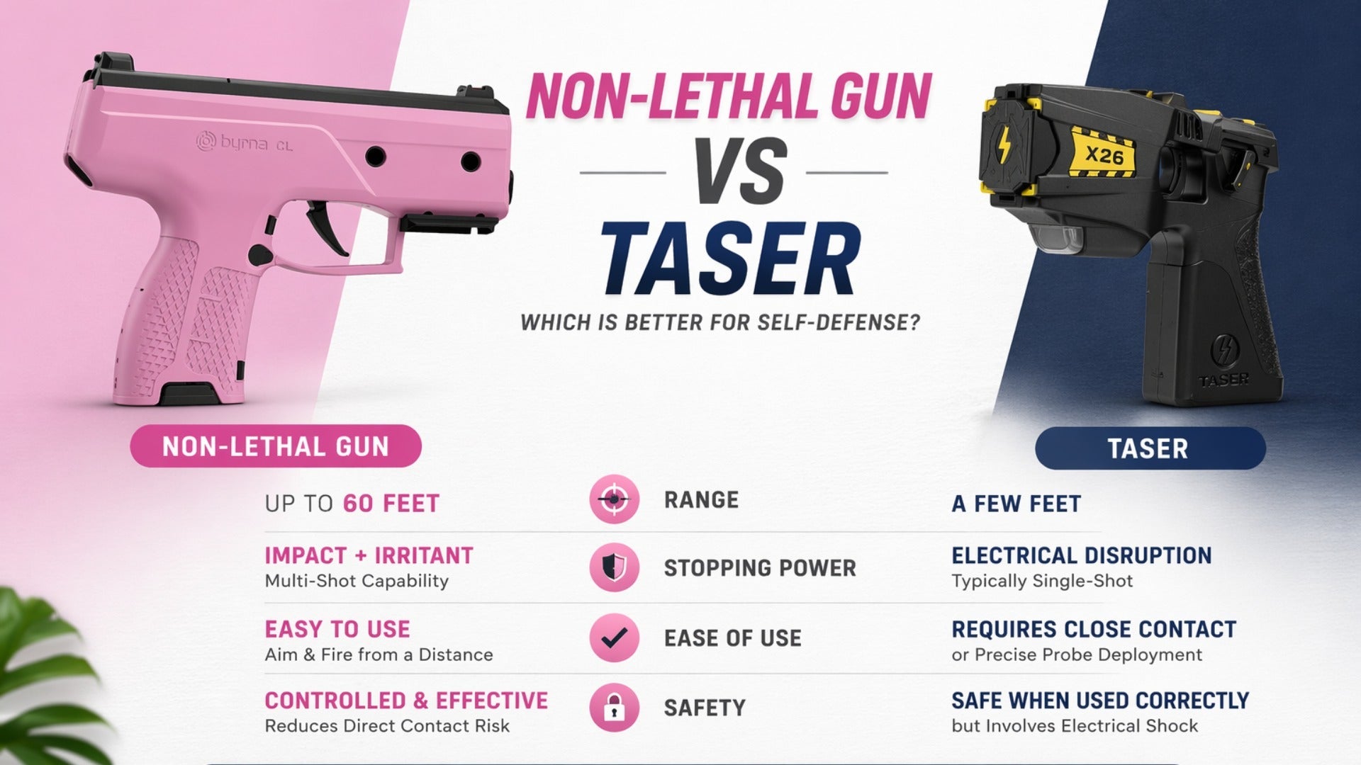 Non-Lethal Gun vs Taser – Range, Effectiveness & Safety Compared