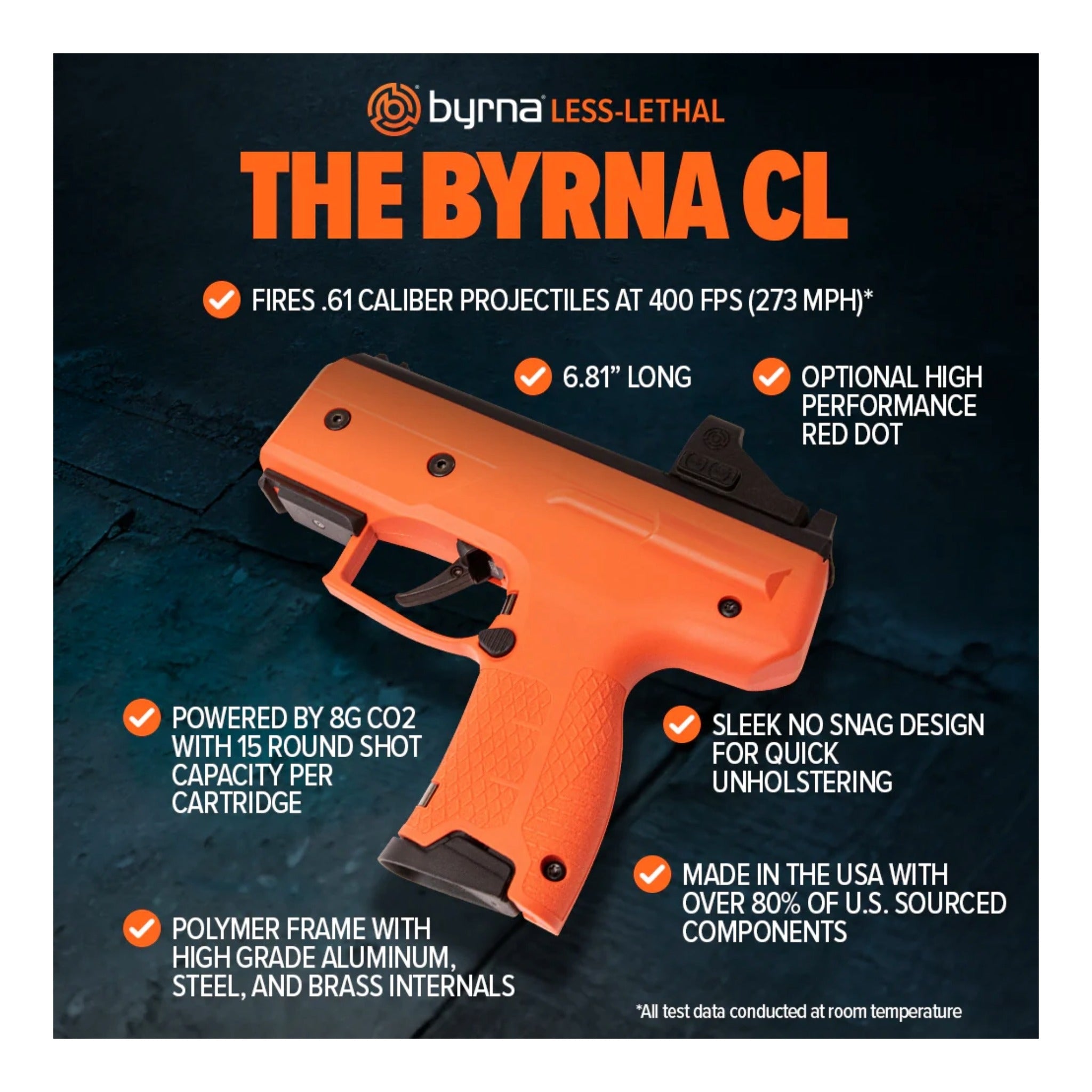Byrna CL Launcher - 400 FPS Compact Self-Defense Launcher