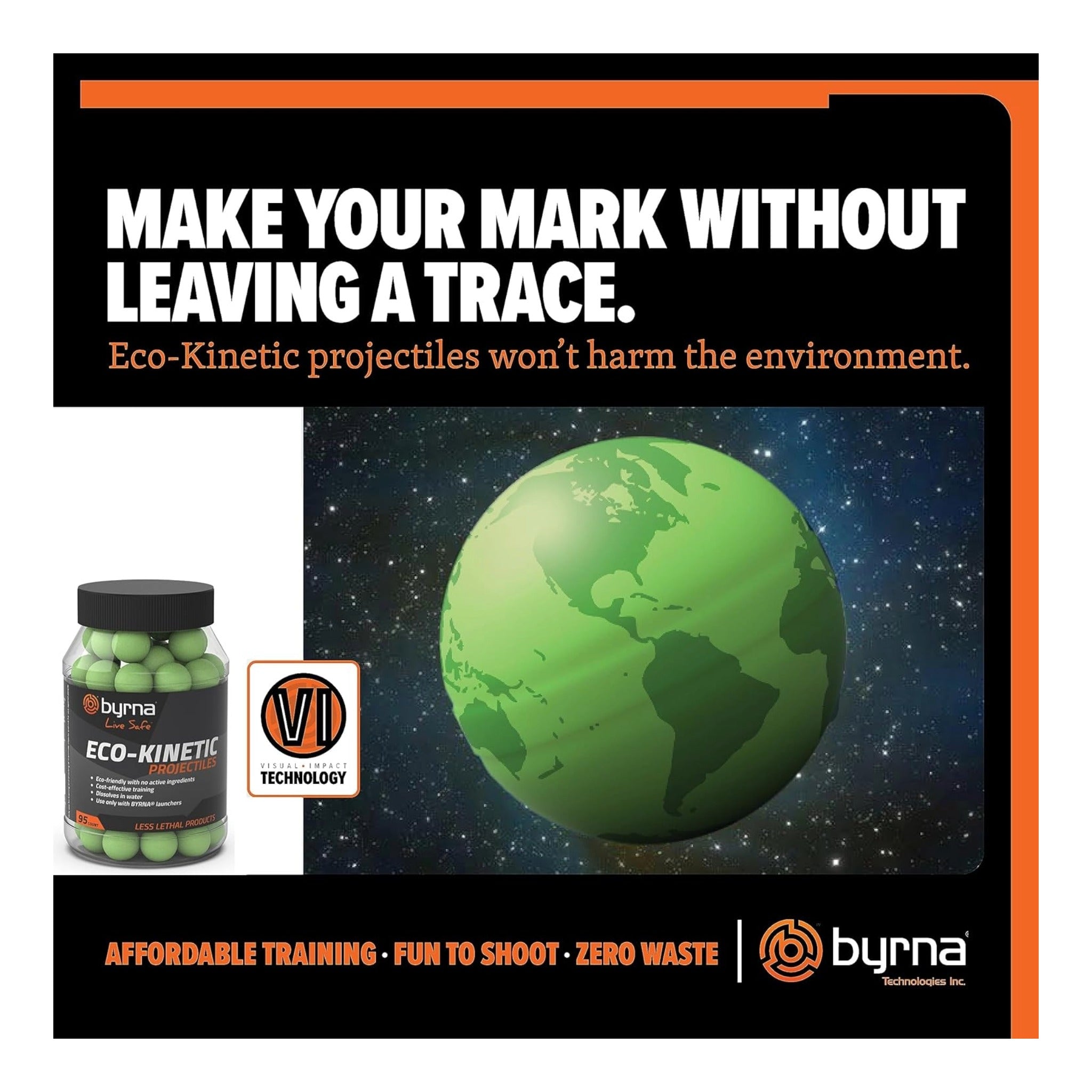 Byrna Eco-Kinetic Projectiles .68 Caliber - 95 Count (Training Only)