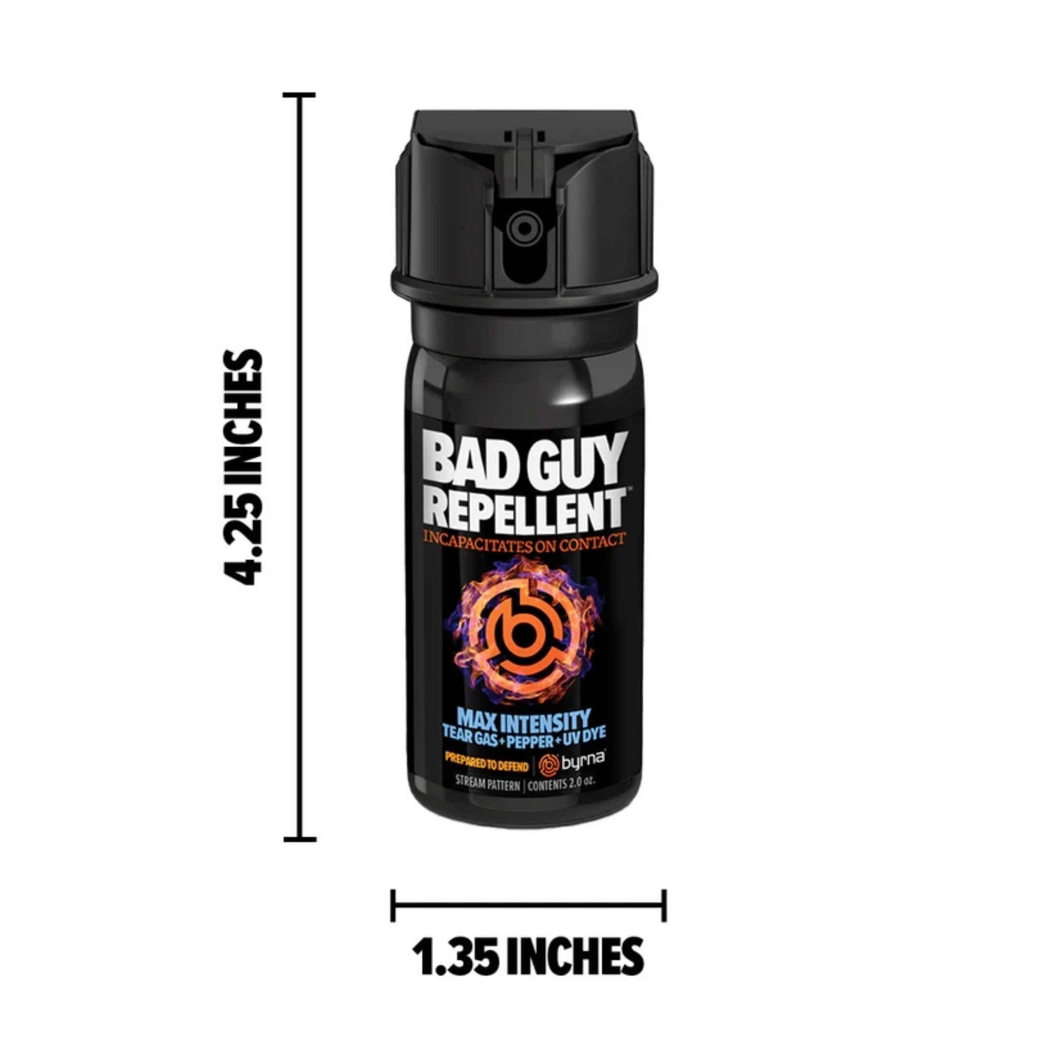 Byrna Bad Guy Repellent Pepper Spray (BGR MAX) - OC + CS Tear Gas