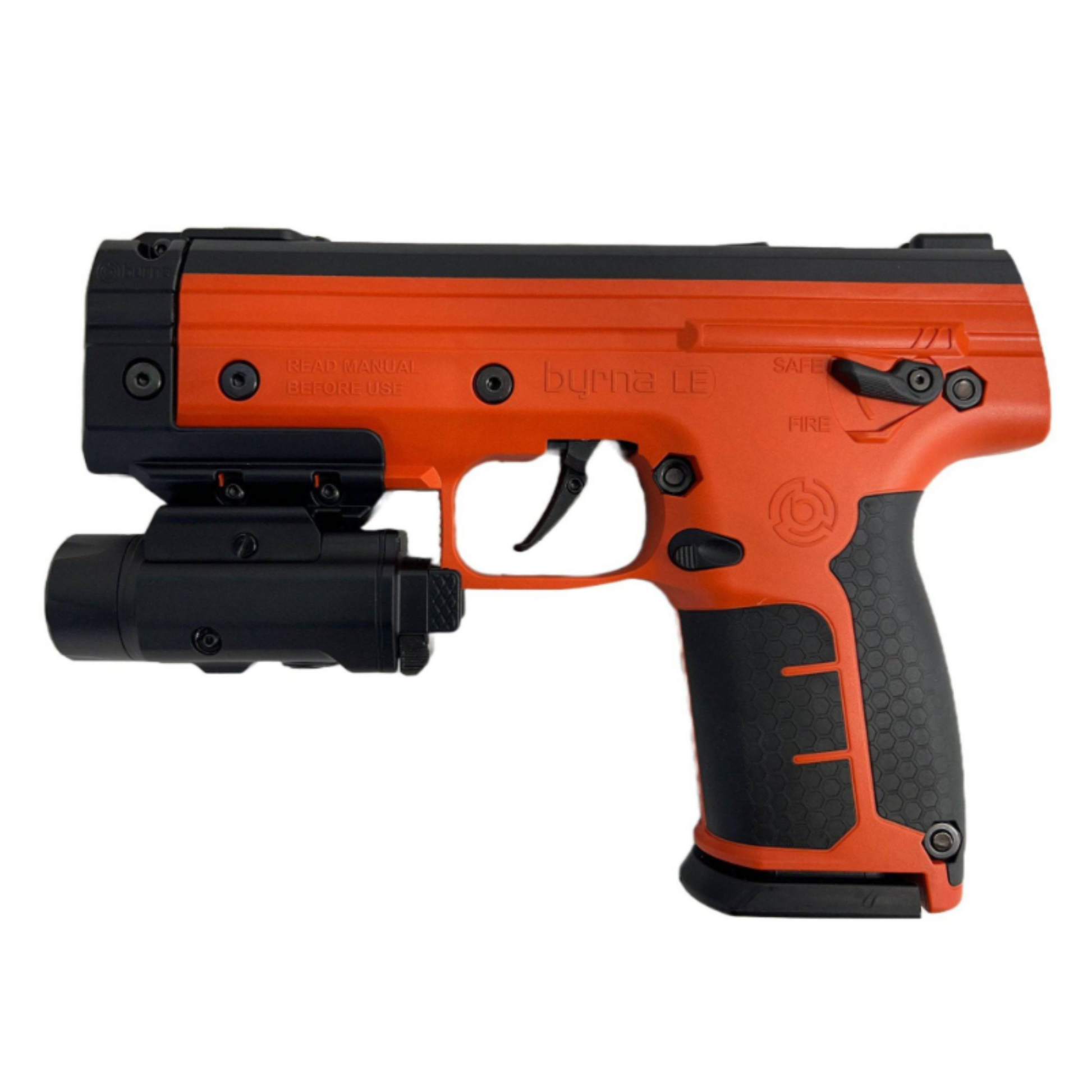 Level 3 RH Custom Holster For Byrna LE or SDXL Launcher compatible with Divalite laser light combo - NAKESTORES