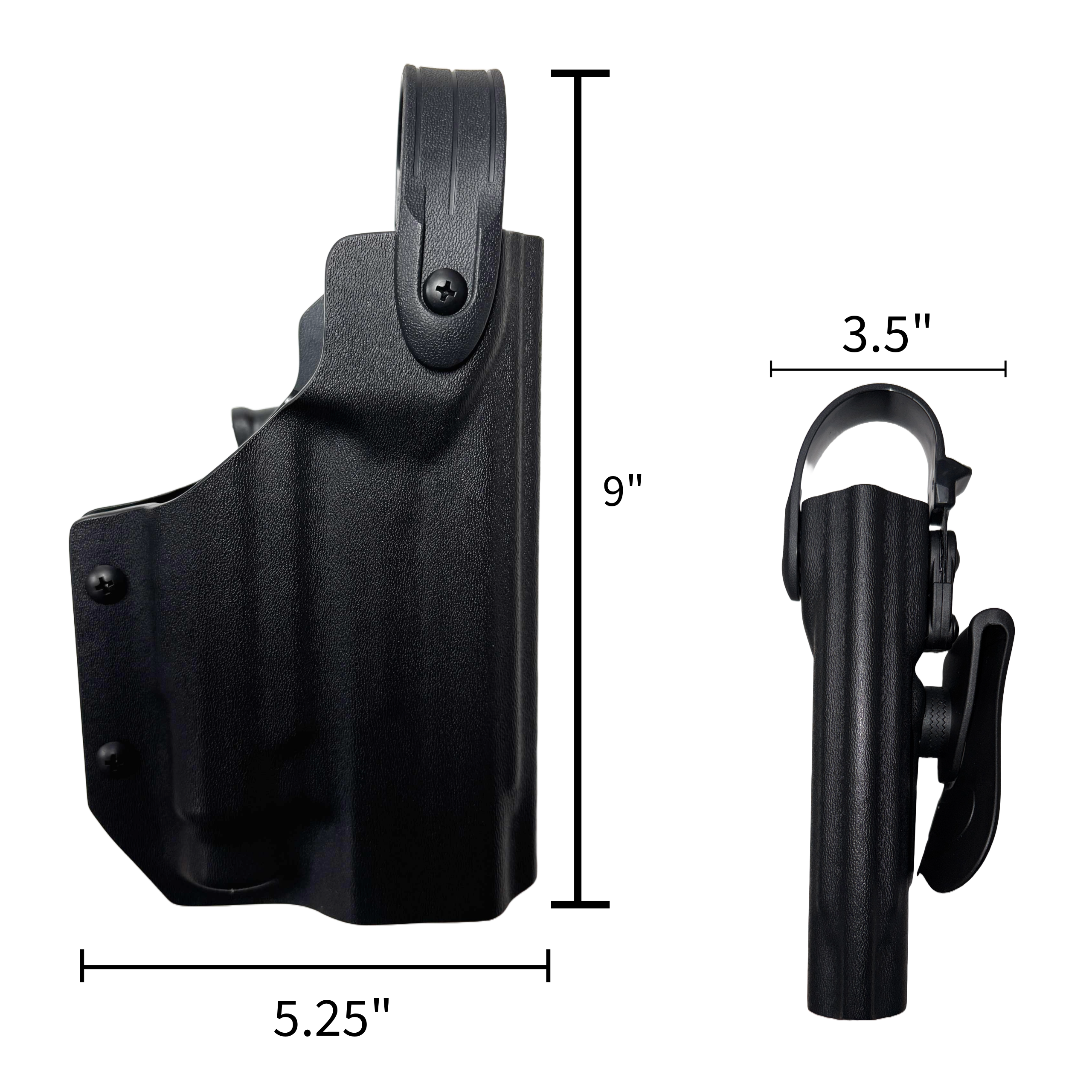 Level 3 RH Custom Holster For Byrna LE or SDXL Launcher compatible with Divalite laser light combo - NAKESTORES