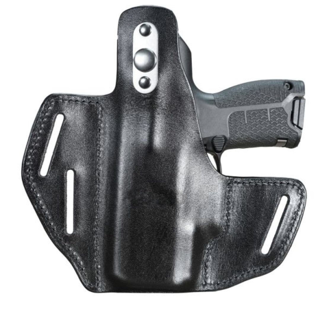 Premium 3-Slot Leather OWB Holster for Byrna CL - Right Hand Thumb Break | Full-Grain Cowhide