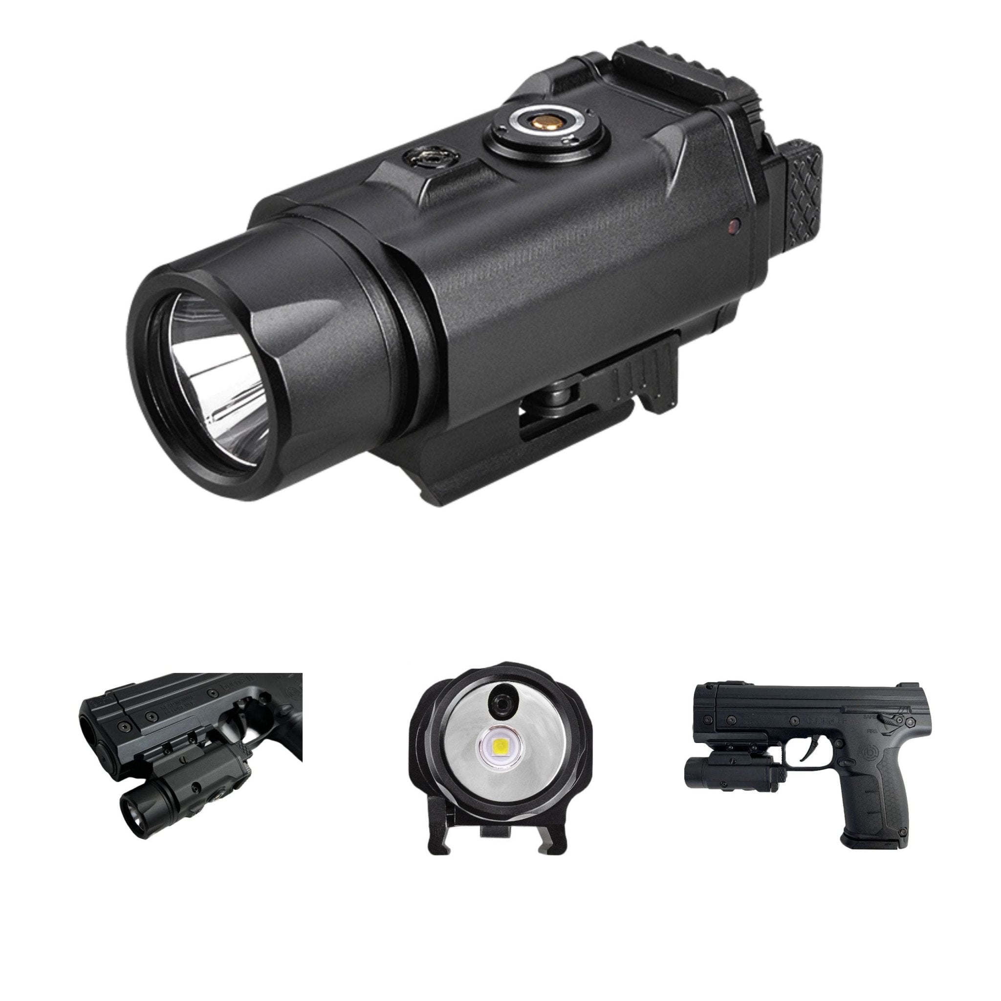 DivaLite Green Laser Light Combo Tactical Led Flash Light For Byrna Launchers 1500 Lumens Powerful light with Magnetic Charging and Easy Clip On
