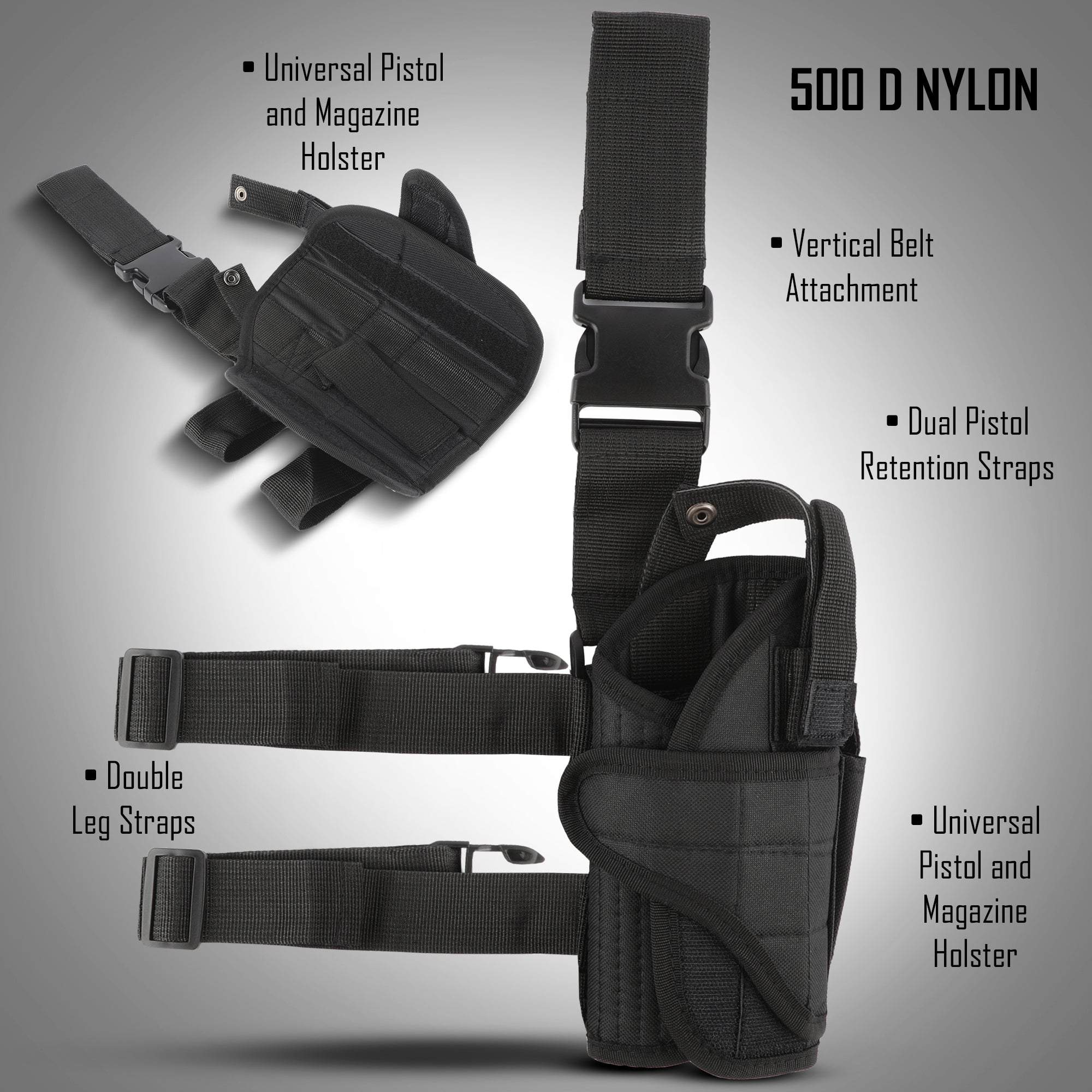 Tactical Drop Leg Thigh Holster - Fit Any Byrna Pistol Launcher - NAKESTORES