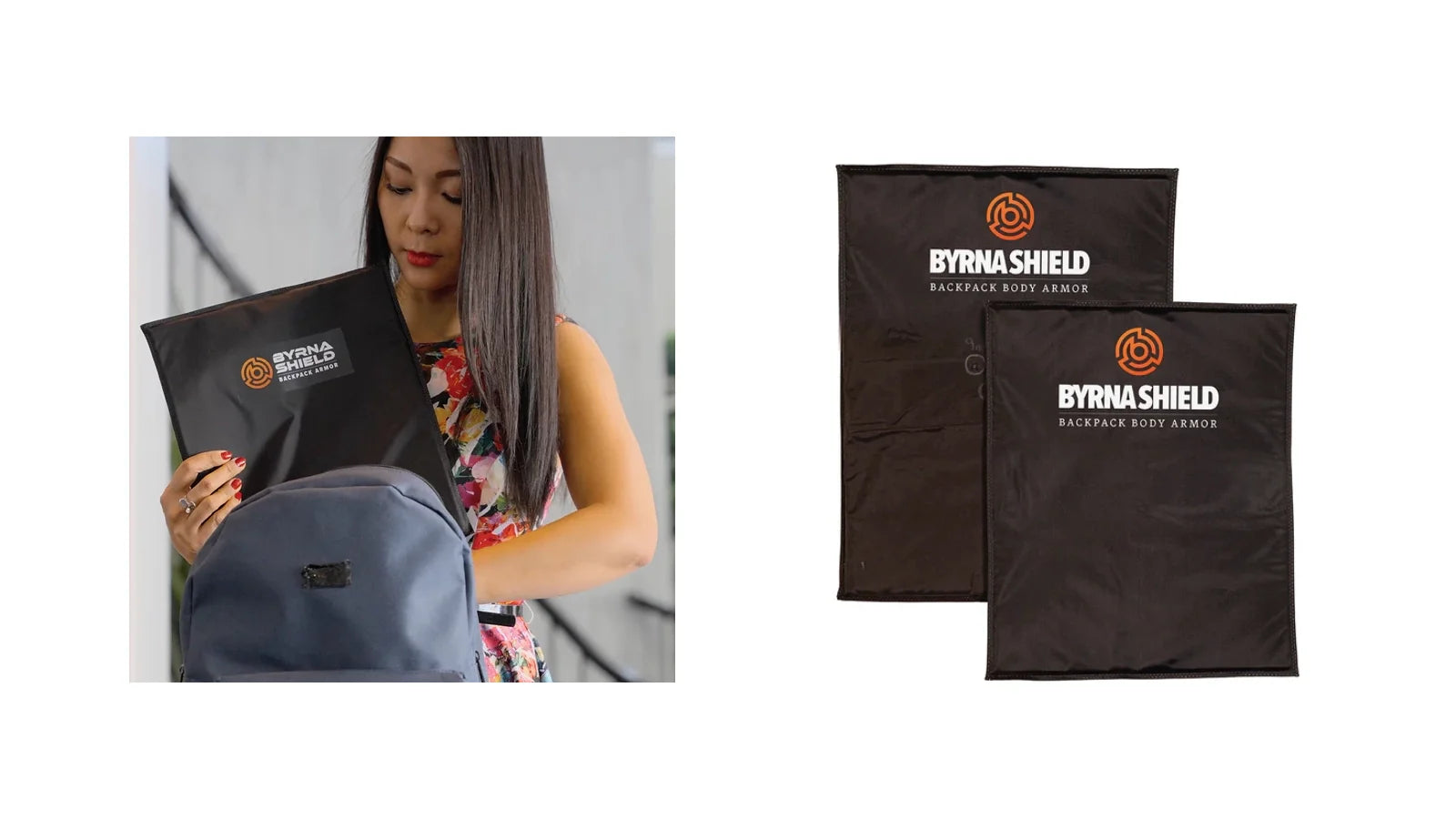 Byrna Shield backpack armor inserts – NIJ Level IIIA ballistic panels in 10x12 and 11x14 sizes – lightweight bullet-resistant backpack protection by Ungunn Santa Clarita
