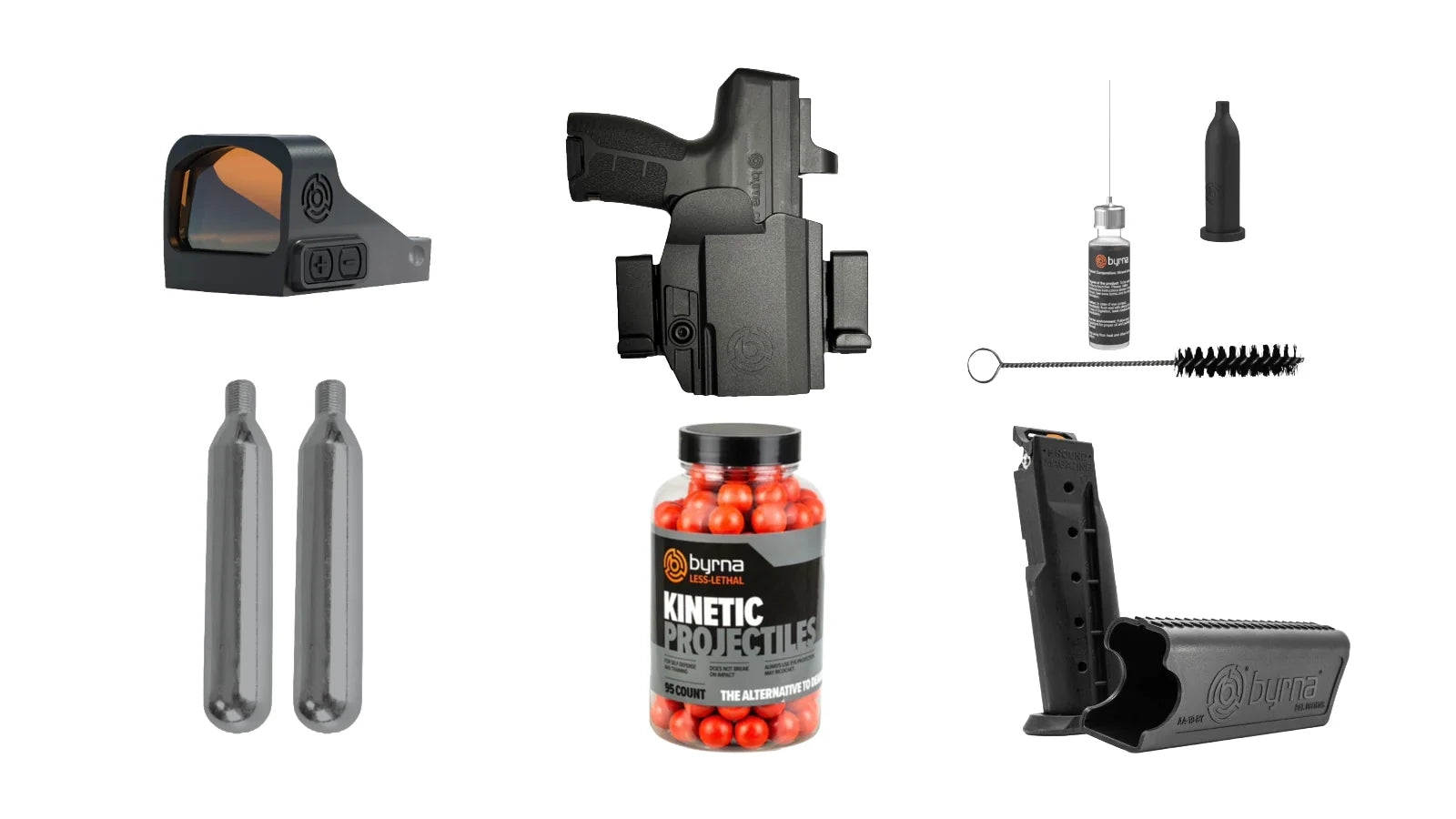 Byrna accessories – CO₂ cartridges, projectiles, holsters, and lasers – Ungunn Santa Clarita