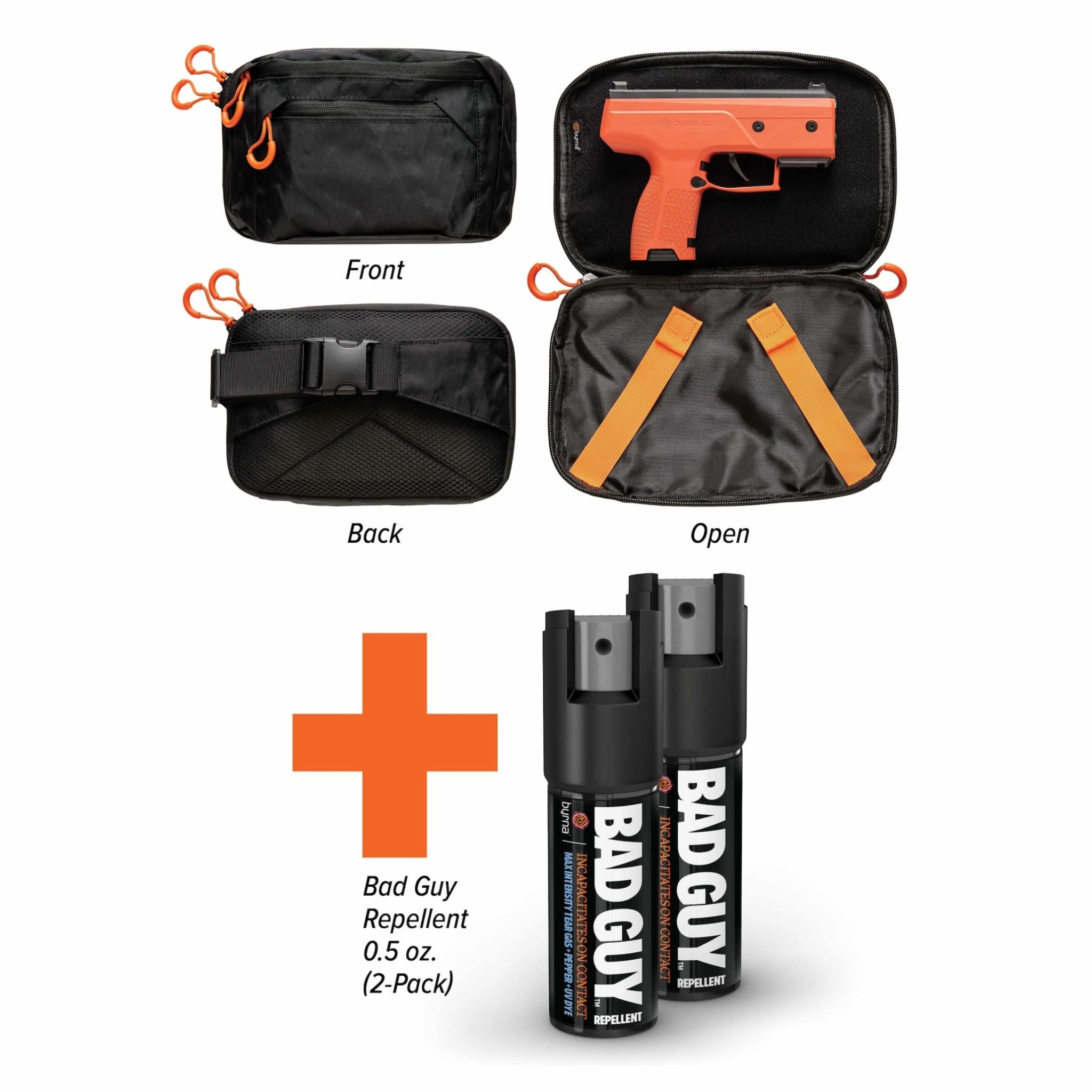 Byrna EDC Bundle - Waist/Shoulder Pack + BGR Pepper Spray (2-Pack) - Ungunn