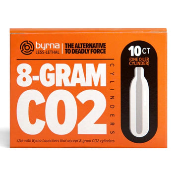 Byrna 8g CO2 Cartridges - 10 Pack with Oiler (SD, CL, EP, HD)
