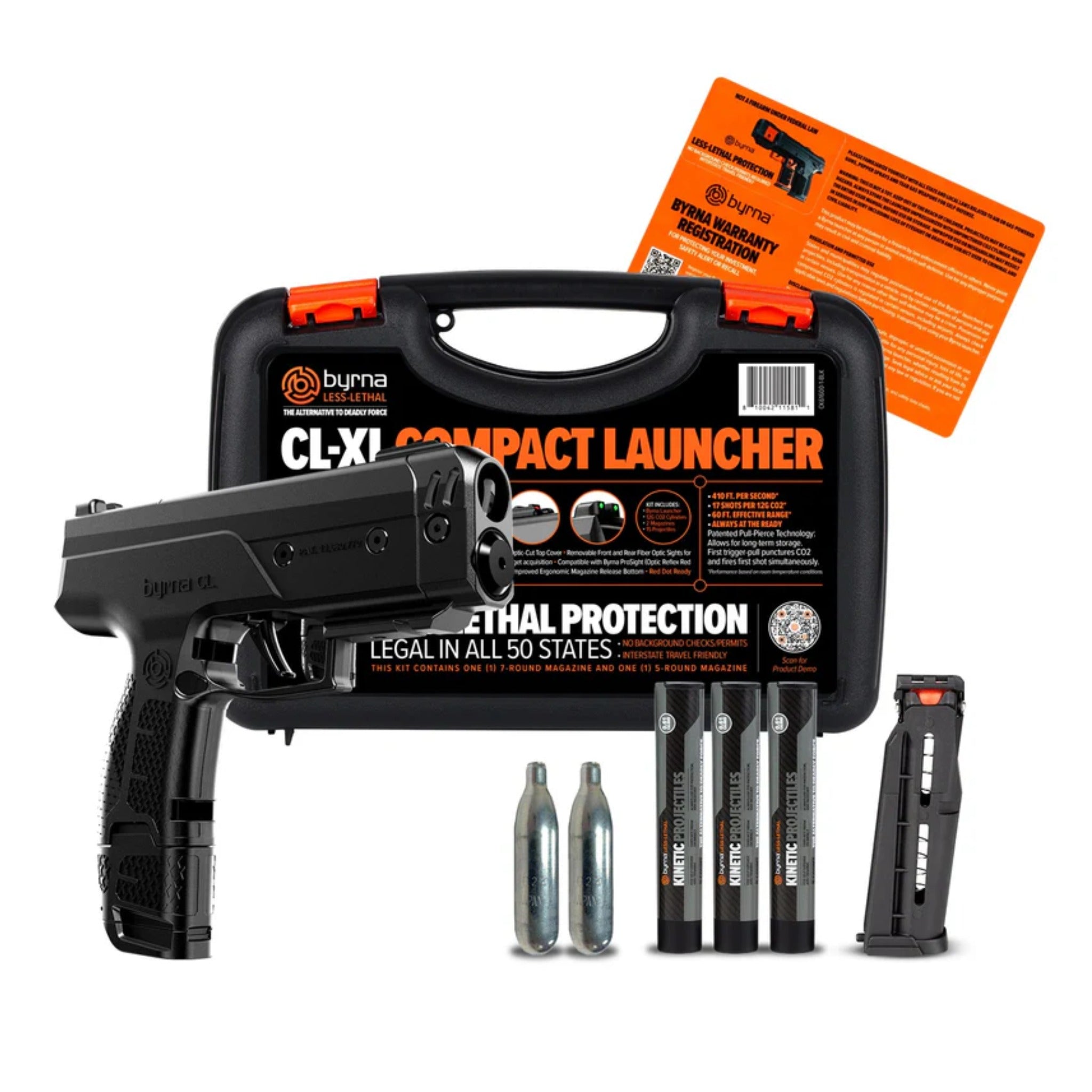 Byrna CL-XL Launcher - 410 FPS Extended Barrel | 12g CO2 Non-Lethal Defense