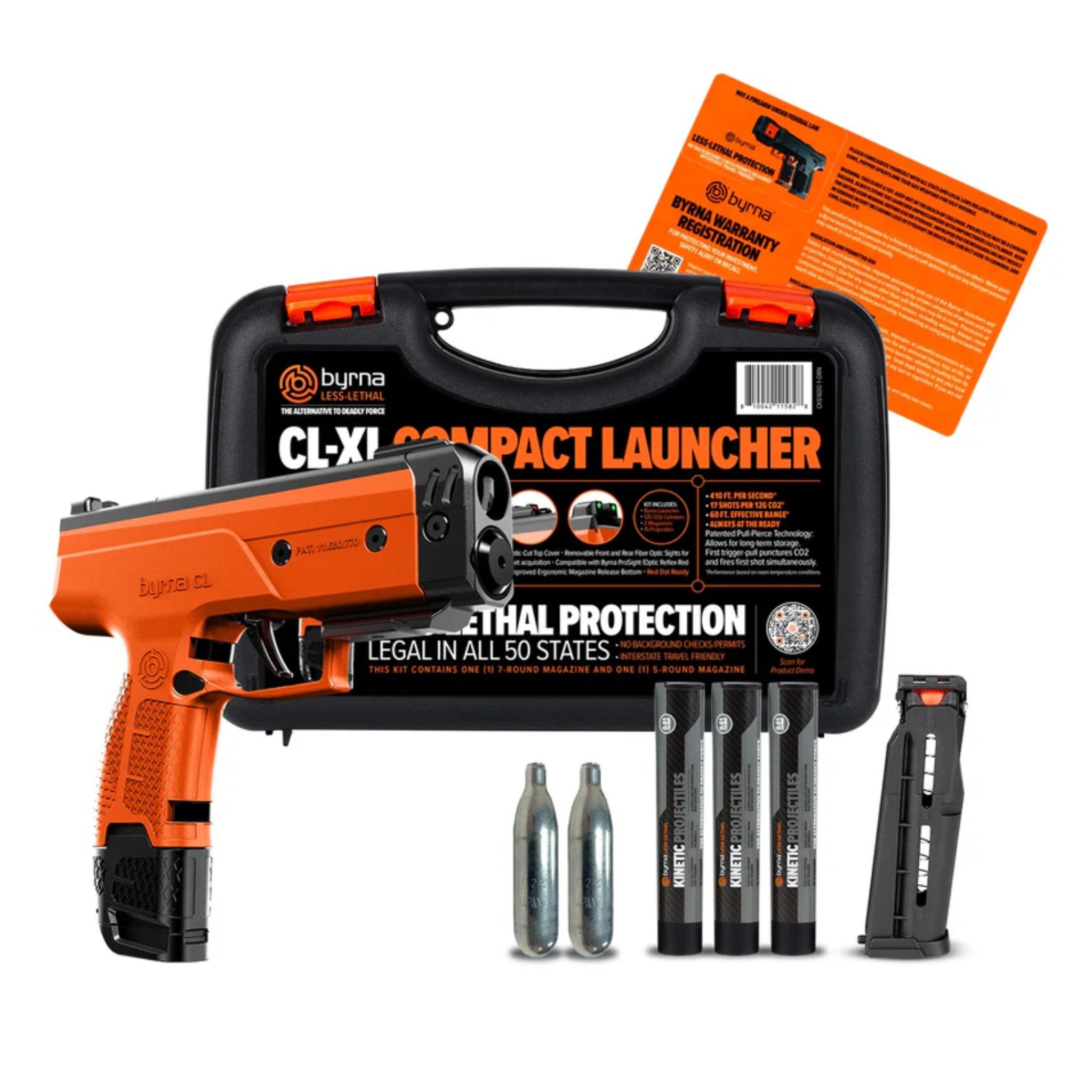 Byrna CL-XL Launcher - 410 FPS Extended Barrel | 12g CO2 Non-Lethal Defense