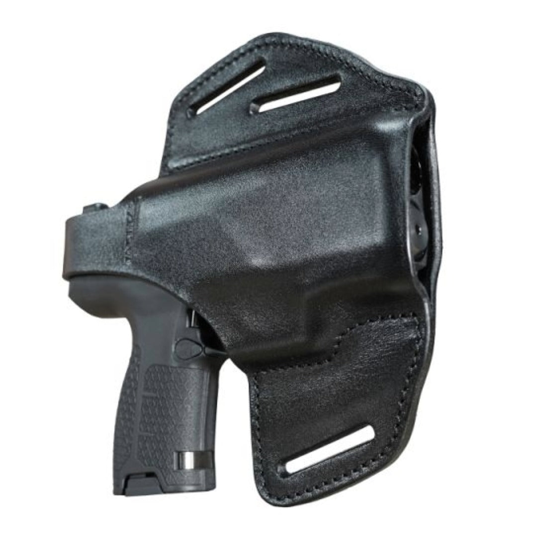 Premium 3-Slot Leather OWB Holster for Byrna CL - Right Hand Thumb Break | Full-Grain Cowhide