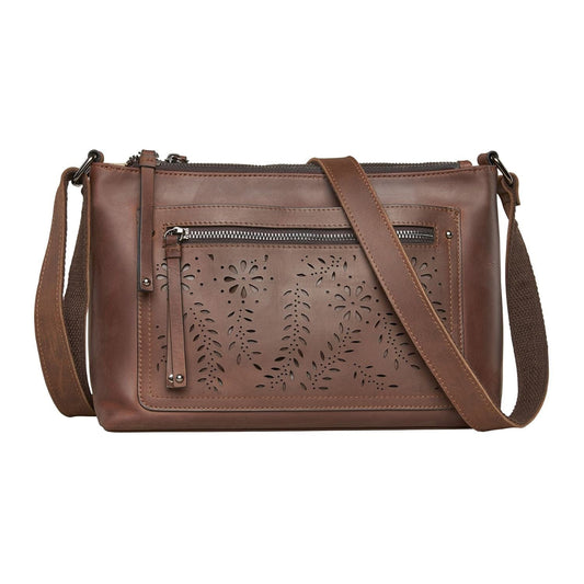 Lady Conceal Brynlee Leather Crossbody Brown