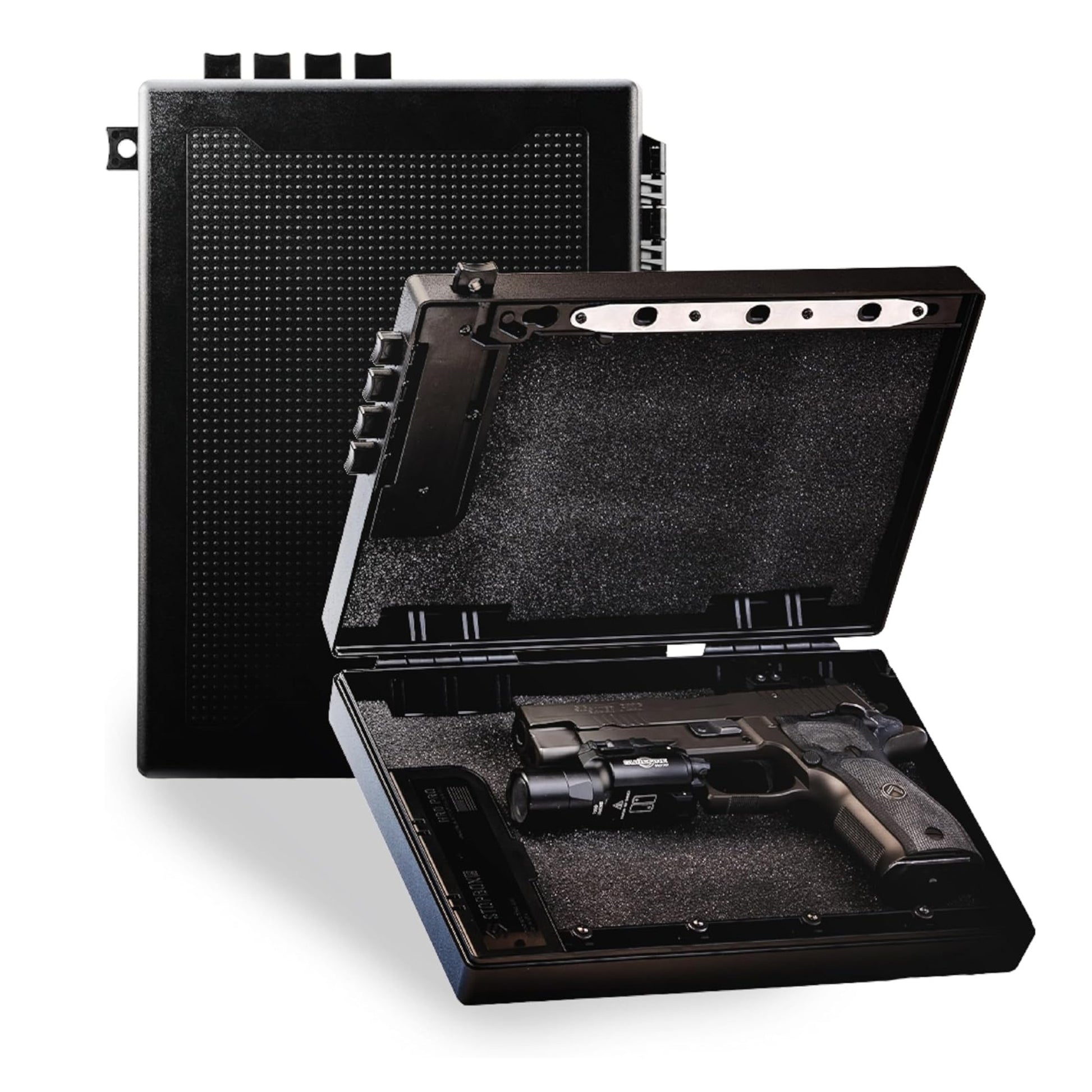 StopBox Compact Mechanical Gun Safe - Portable Travel | No Batteries - Ungunn