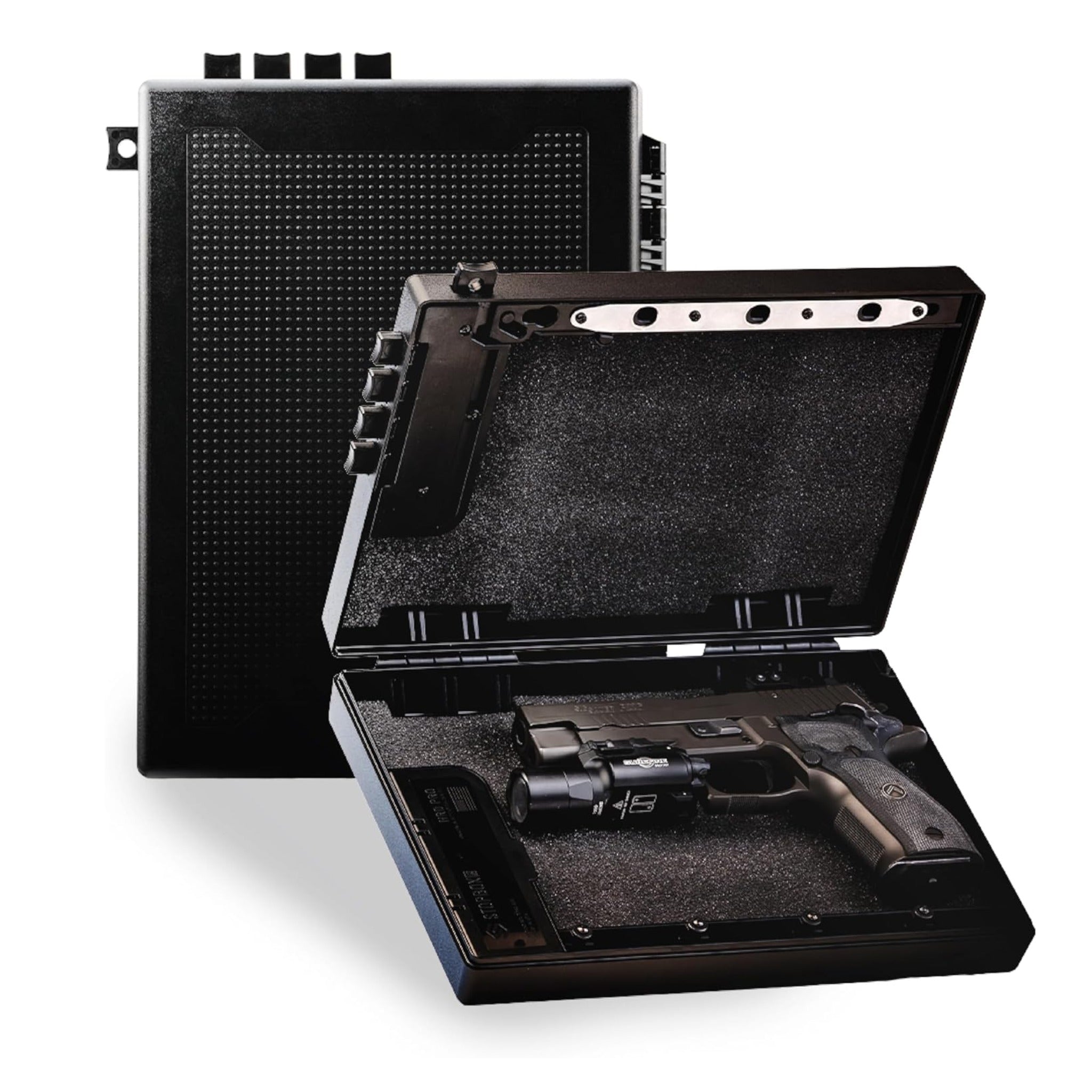 StopBox Compact Mechanical Gun Safe - Portable Travel | No Batteries - Ungunn