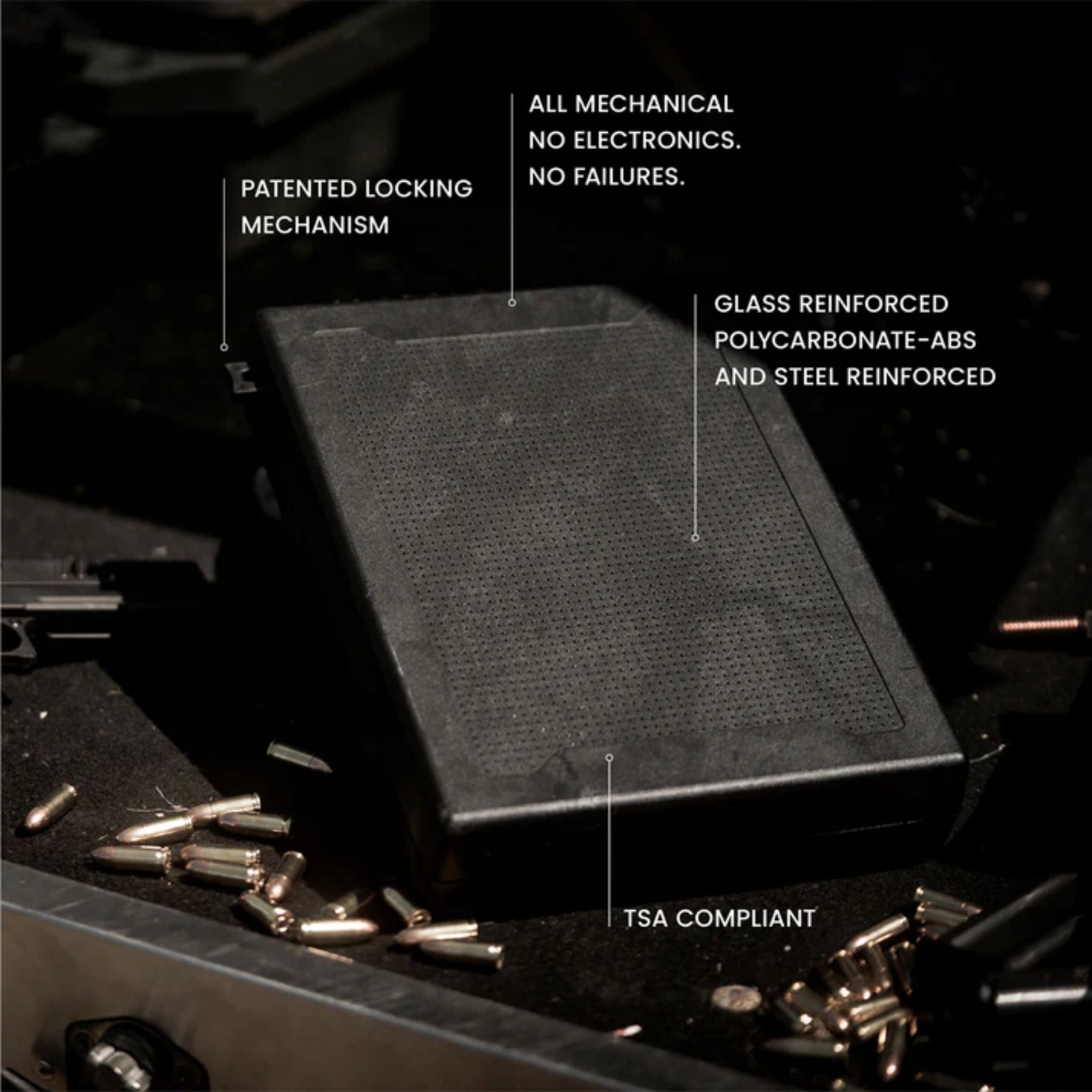 StopBox Pro Mechanical Gun Safe - Quick Access | No Batteries | Made in USA - Ungunn
