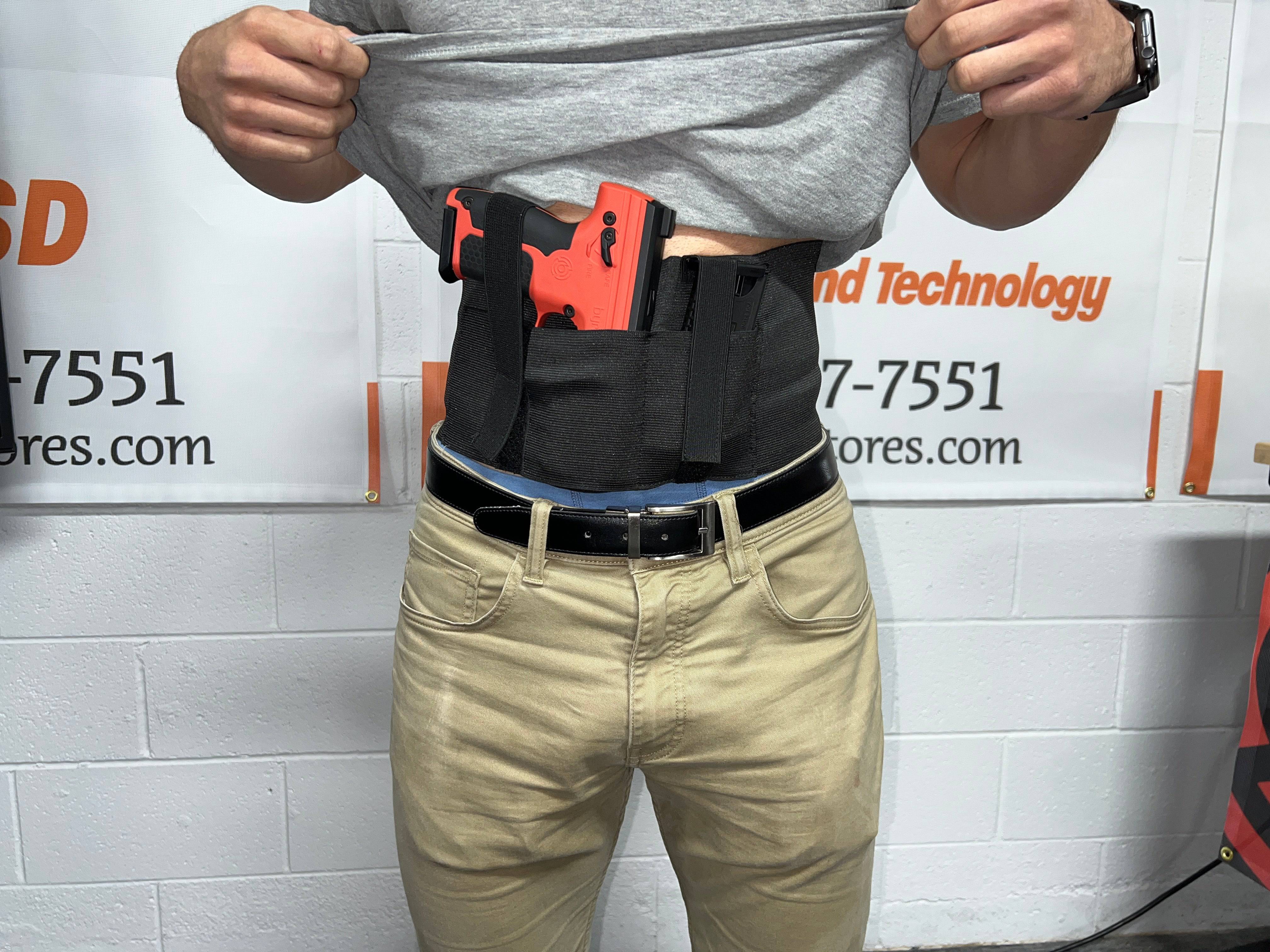 Belly Belt Holster for Byrna SD and LE Launchers - Right & Left Hand Use - NAKESTORES