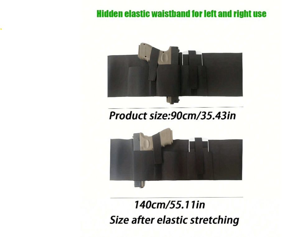 Belly Belt Holster for Byrna SD and LE Launchers - Right & Left Hand Use - NAKESTORES