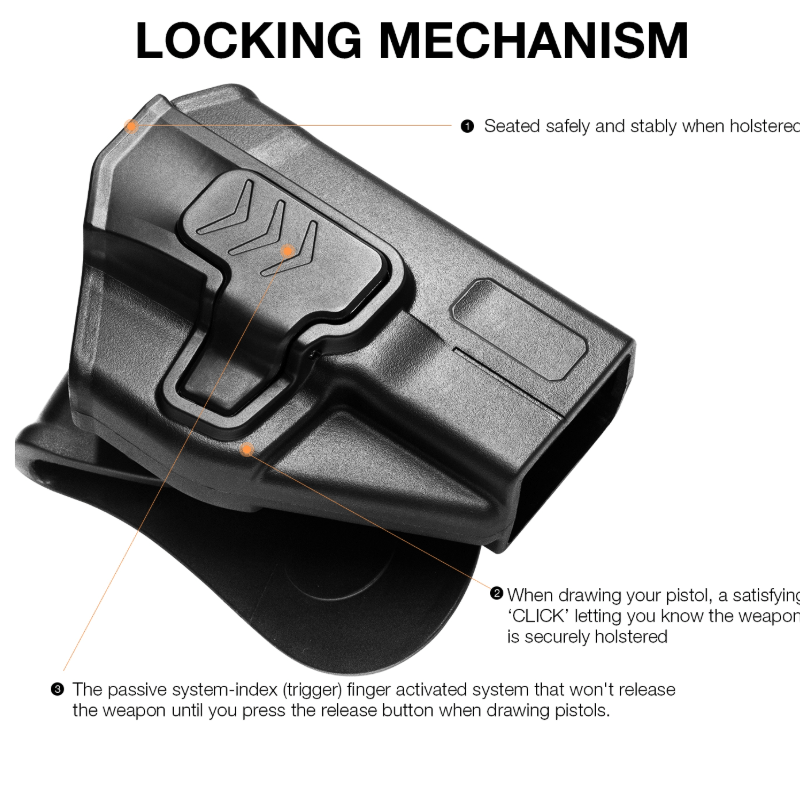 Paddle Holster Level II - Compatible with Byrna SD, EP, XL and LE - NAKESTORES