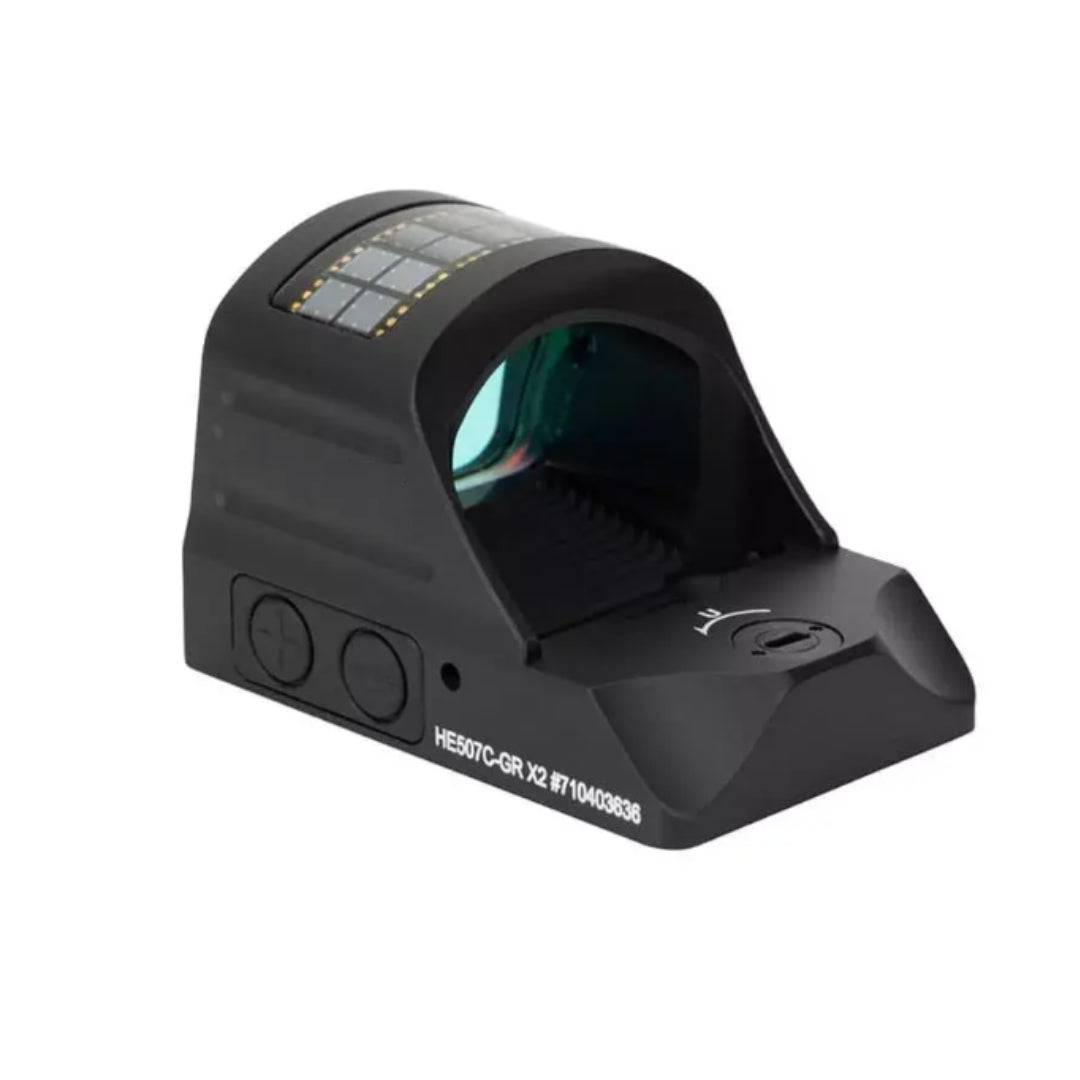 Solar-Powered X2 Open Reflex Optical Sight with 8 MOA Red Dot for Byrna TCR or Mission 4 - NAKESTORES