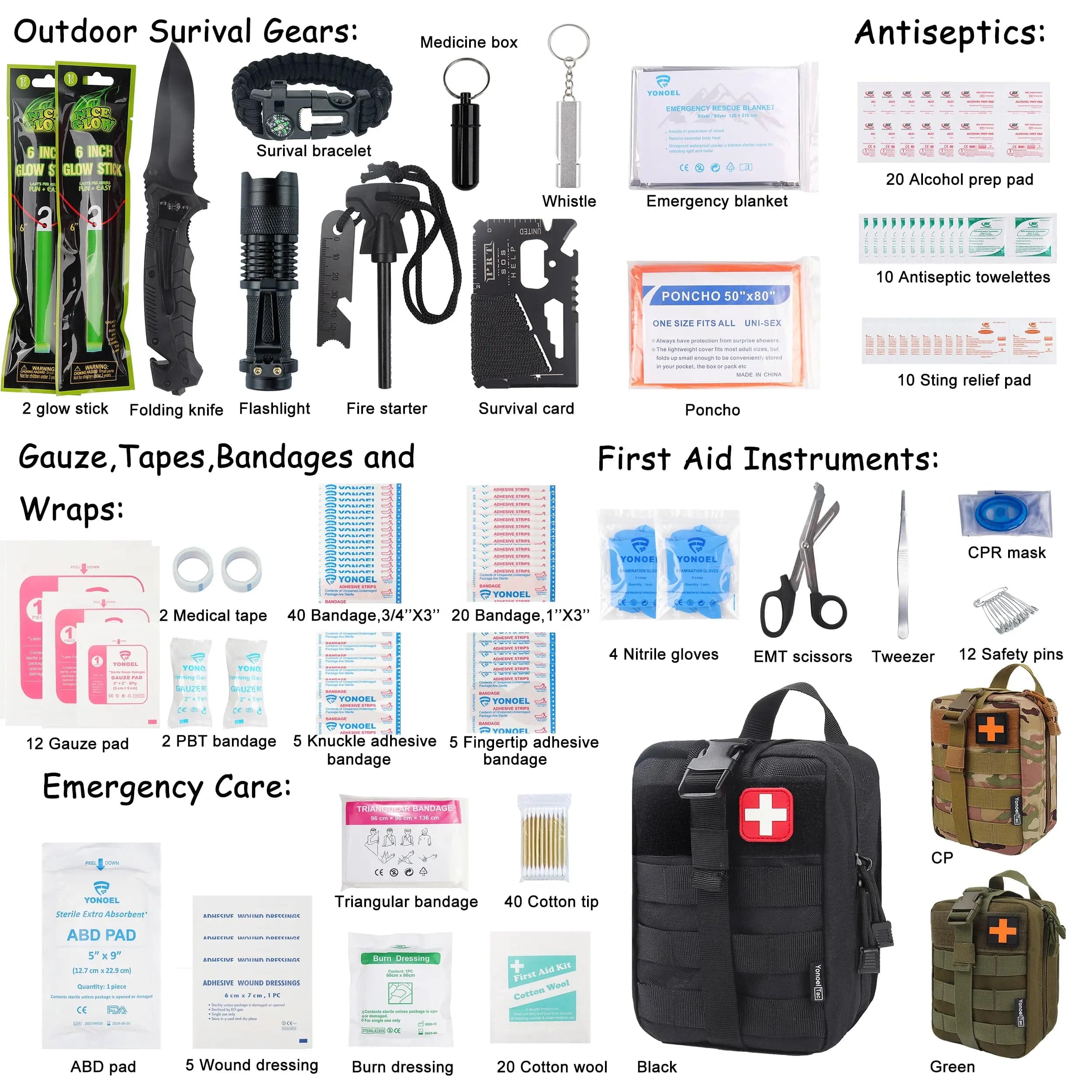 Tactical First Aid & Survival Kit - Ready For Any Self Defense Situation - NAKESTORES